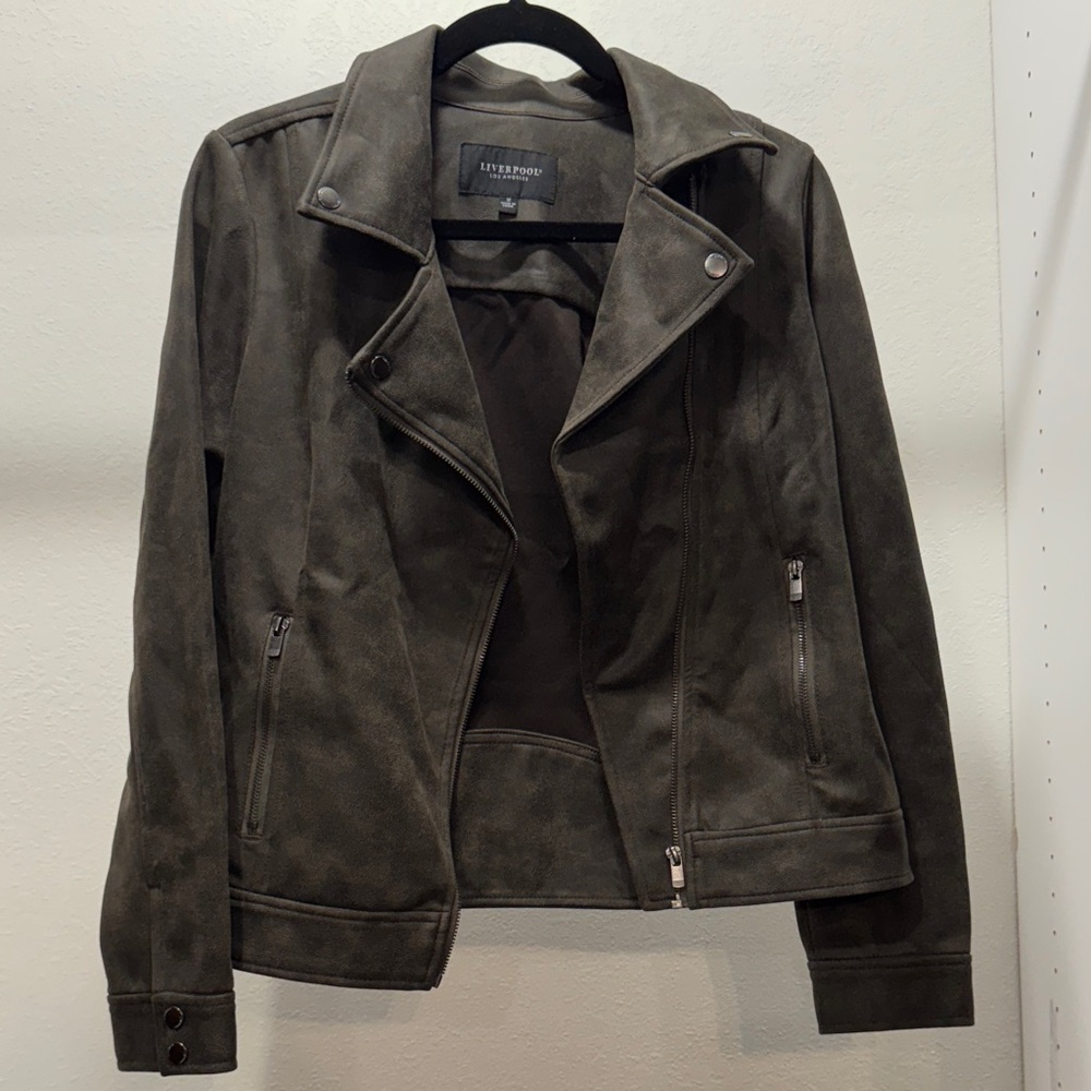 Liverpool Moto Jacket Women's Dark Brown Faux Leather